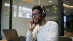 Professional on a phone call
