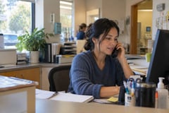 Clinic front desk professional
