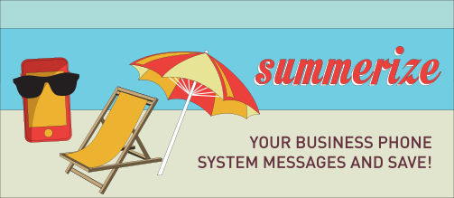 Promotional illustration for preparing your phone system for the summer months