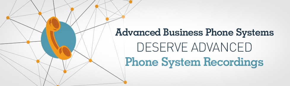 Illustration of advanced business phone system integrated with advanced phone system recordings